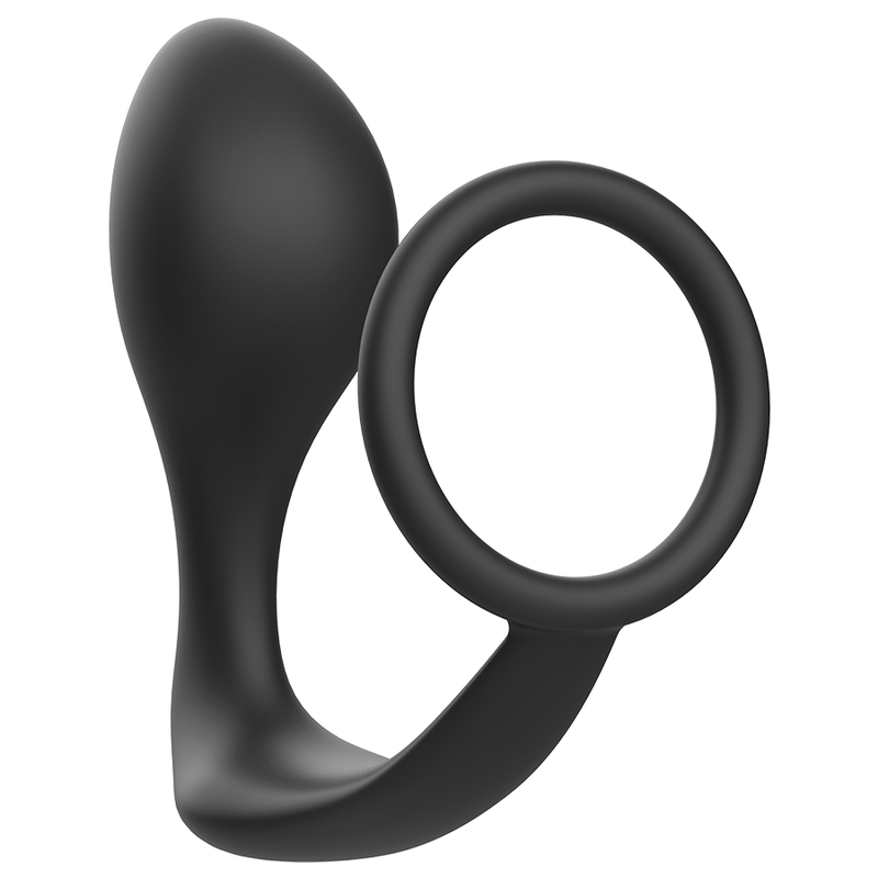 Addicted Toys Anal-Plug mit Silikon-Penisring – schwarz