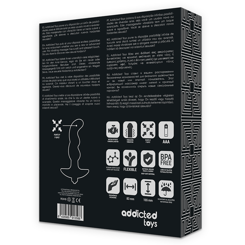 Addicted Toys Anal-Massager mit Vibration – Modell 2, 15 cm