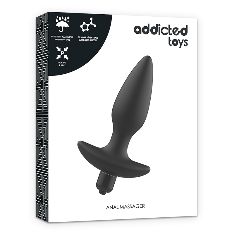 Addicted Toys Anal-Massager Plug mit Vibration – schwarz, 14 cm