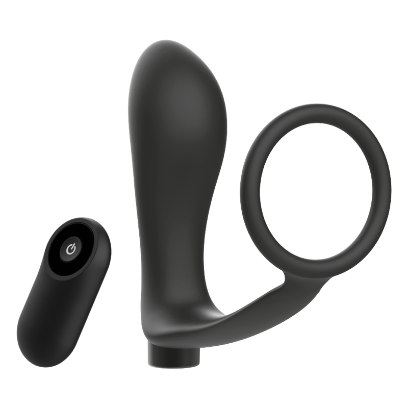 Addicted Toys Anal-Plug + Penisring mit Fernbedienung – USB