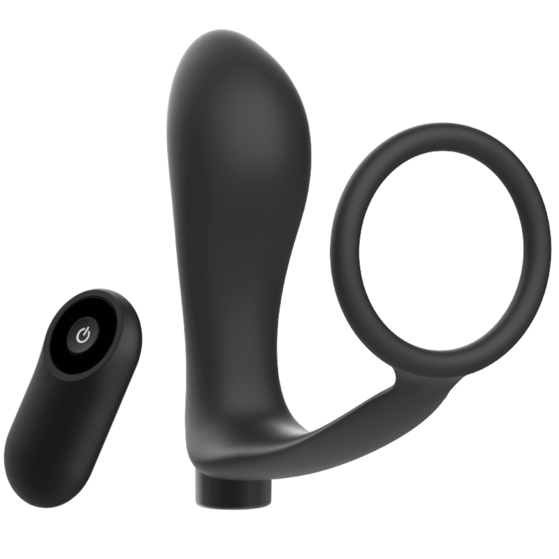 Addicted Toys Anal-Plug + Penisring mit Fernbedienung – USB