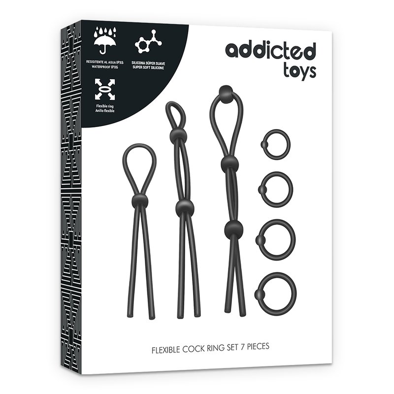 Addicted Toys Silikon-Penisring-Set – 7-teilig, flexibel